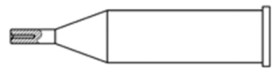 Soldering tip, test probe, Ø 11.1 mm, (L x W) 55 x 0.5 mm, XHT MESSSPITZE