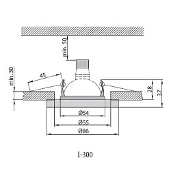 L-300 chrom MR16 50W Brilum 0041 IP44