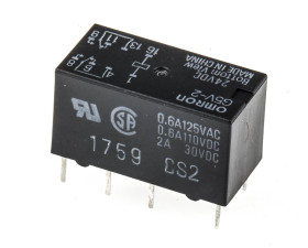 Przekaźnik sygnału, 24V dc, 2 A, DPDT, 2-polowy, montaż PCB, Omron MT