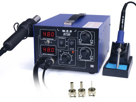 Stacja lutownicza HOTAIR i grotówka 2w1 WEP 872D 660W 100-480C Kompresor