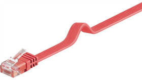 Cat 6Płaska Kabel Połączeniowy,U/Utp, Czerwony - Długość Kabla 2 M