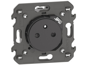 LIVING NOW Gniazdo płaskie 2P+Z + USB C - 2 moduły - czarne KG4142USB LEGRAND