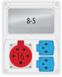 Rozdzielnica R-BOX 240 8S 1x16/5,2x230V puste okno B.1801