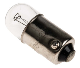 Oświetlenie wskaźnika 24 V BA9s bezbarwna 6,3 lm RS PRO rozmiar T9