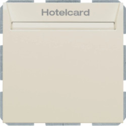 B.Kwadrat Łącznik przekaźnikowy na kartę hotelową kremowy połysk 16408992