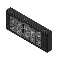 Rama przepustowa KEL-U 24, na 10 modułów KT małych, czarna, 54241.200