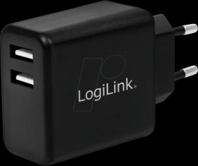 PA0210 USB charger, 5 V, 2.4 A, black