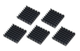 Opencircuit Aluminum heatsink 25x25x5mm - 5 pieces