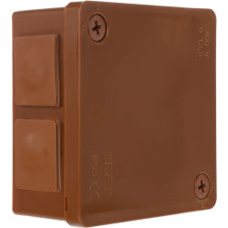 Puszka n/t herm. 86x86x40 6 wlotów dławik brąz