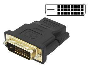Adapter HDMI gniazdo/ DVI wtyk 24+1