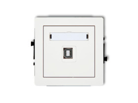 DECO Gniazdo USB-AB 2.0 biały DGUSB-3 KARLIK