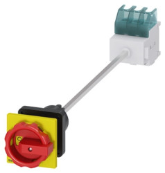 Rozłącznik główny/awaryjny 3P 32A 11.5kW AC23A 400V montaż na płycie z wałkiem pokrętło otwór centralny 22.5 mm 3LD2244-0TK53