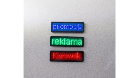 Plakietka Identyfikator Led Czerwony