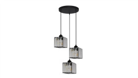 Lampa Wisząca Galactico 3 Talerz Czarna Lp-2383/3P Light Prestige