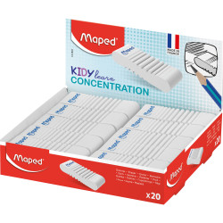 Helix 121801 ERASER KIDYLEARN CONCENTRATION DISPLAY pack of 20 erasers