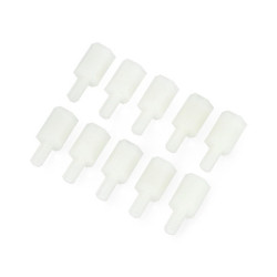 Dystans nylonowy 8mm z gwintem M3 - 10szt.