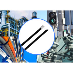 TruComponents 40535 Stainless steel ties 520mm 4.6mm AISI 304 Coated 100pcs