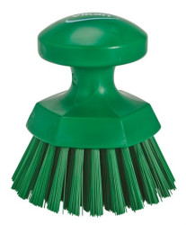 Szczotka ręczna, dł. włosia: 110mm, Twardy, Niebieski, Poliester, Polipropylen, Stal nierdzewna, zastosowanie: Przemysł
