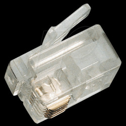 RJ11 modular plug, contacts 6, fitted 4