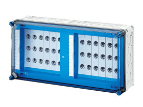 Skrzynka Mi z podst. bezpiecz., IP 65, wlk.4 - 600x300x170, 12x63A, E18, szyny zb.630A Mi 3437 2000726