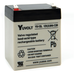 Yuasa Yuvolt Yucel Y5-12L Valve Regulated Lead Acid SLA Battery 12V 5.0Ah