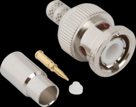 BNC plug 50 Ω, Belden 1506, Belden 82108, Belden 9104, RG-59, crimp connection, straight, 000-68175-11RFX