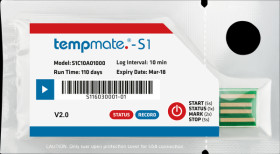 S1C10A01000 Single use, Temperature Logger, -30 ... +70 °C, IP 67