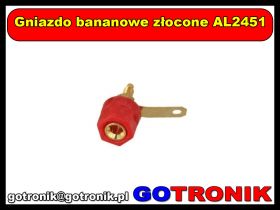 Gniazdo bananowe złocone AL2451 czerwone
