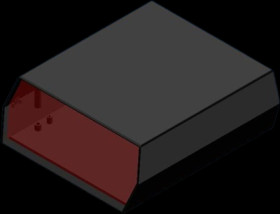 ABS enclosure, (L x W x H) 135 x 150 x 54 mm, black (RAL 9004), D/13.9 SCHWARZ