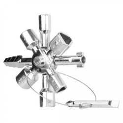 Kluczyk bezpieczeństwa uniwersalny do szaf / rodzielnic 10w1 MODECO