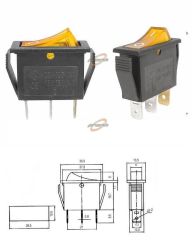 PRZEŁĄCZNIK MK111 PODŚWIETLANY ŻÓŁTY 12V MK111
