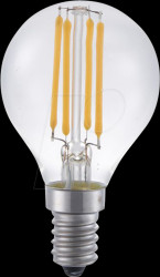 L147225922-1 LED E14 bulb, 4 W, 380 lm, 2200 K, filament, dimmable