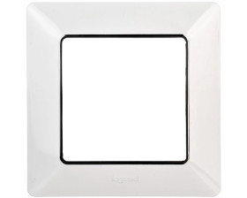 VALENA LIFE Ramka pojedyncza biała/chrom 754031