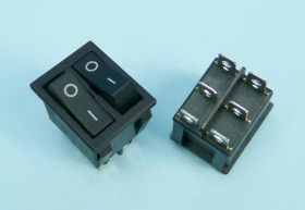 KCD-8212 15A/250V BLACK PODW.PRZEŁ.