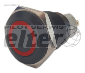 Przeł. przycisk. okr. ON-ON 2A podśw. 12V Czerw.