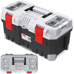 Skrzynka na narzędzia z tacką wewnętrzną przenośna 496x258x240mm szara TITAN PLUS Kistenberg