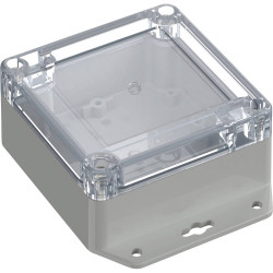 TRU COMPONENTS TC-13865244 Ind. casing Light grey Transparent PC 121.5x91.5x45mm