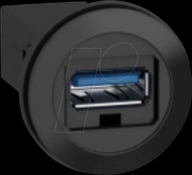XB5PUSB3 USB 3.0 built-in socket, Ø 22 mm, black