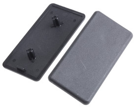 Zaślepka pasuje do rowka 8mm Czarny Zatyczka pasujący profil 40 x 80 mm