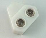 Trójnik antenowy gniazdo - 2 x wtyk