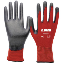 Cimco 141235 Nylon Protective Glove Size M Grey/Red EN 388 Compliant