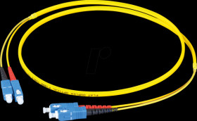 O2513FT.0,5 Duplex jumper SC-SC 9/125µ, OS2, yellow, 0.5m
