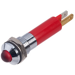 CML 19080350 5mm Red LED Indicator Chrome