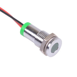 Q8F7CXXG12 Green Flush 8mm 12VDC LED Panel Indicator APEM