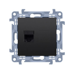 SIMON 10 Gniazdo komputerowe RJ45 do ramki czarny mat C51.01/49