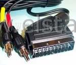 EURO- 2x RCA ( EURO -> RCA ) Audio- Video 5m