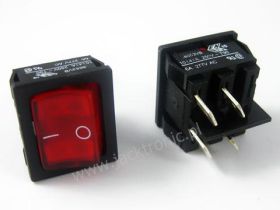 PRZEŁ.<20> CZERWONY 2x10A 250V NEON 230V