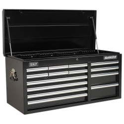 Sealey AP41149B Topchest 14 Drawer with Ball Bearing Runners Heavy-duty - Black