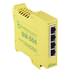 Switch Ethernetu przemysłowego, porty RJ45: 4, Szyna DIN