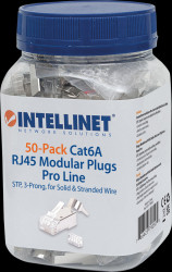 790505 CAT6A Modular Plugs Pro Line, 3-prong, 70 pcs